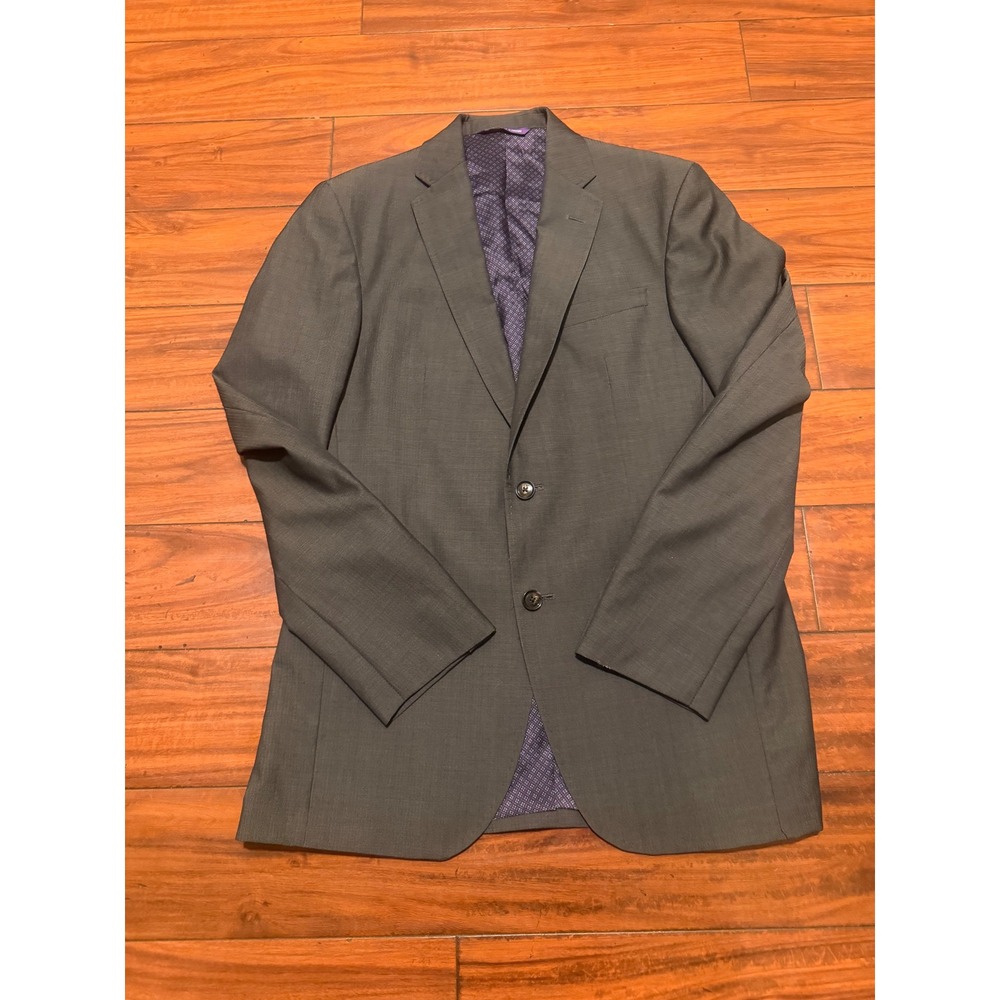 Ted Baker London Endurance Jay CT Suit Jacket Charcoal Grey Wool 38R Blazer